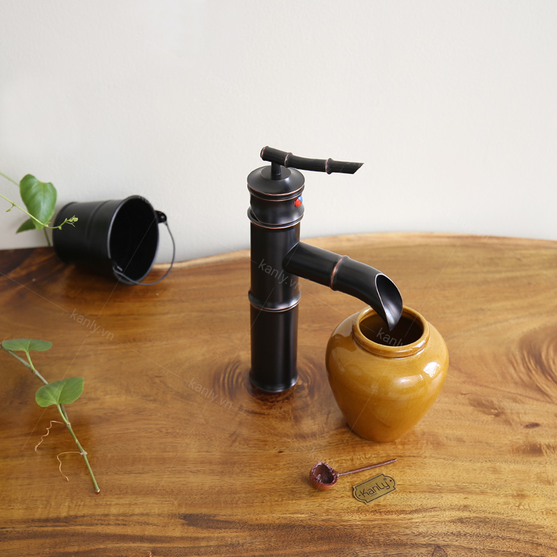 Vòi Lavabo nước bằng đồng KANLY GCV02B - Ảnh 2