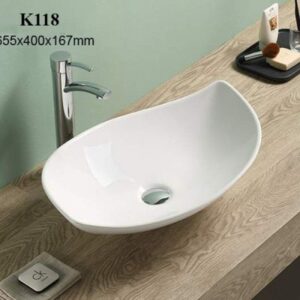 Lavabo sứ mỹ thuật K118