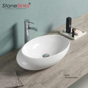 Lavabo sứ mỹ thuật K255