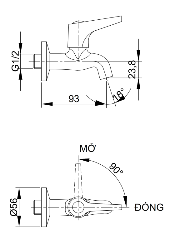 VÒI HỒ LẠNH LUXTA L4102V - Ảnh 2