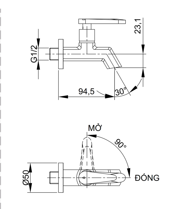 VÒI HỒ LẠNH LUXTA L4114WT3 - Ảnh 2