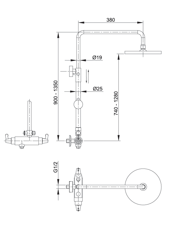 SEN TẮM ĐỨNG LẠNH LUXTA L7102 - Ảnh 2