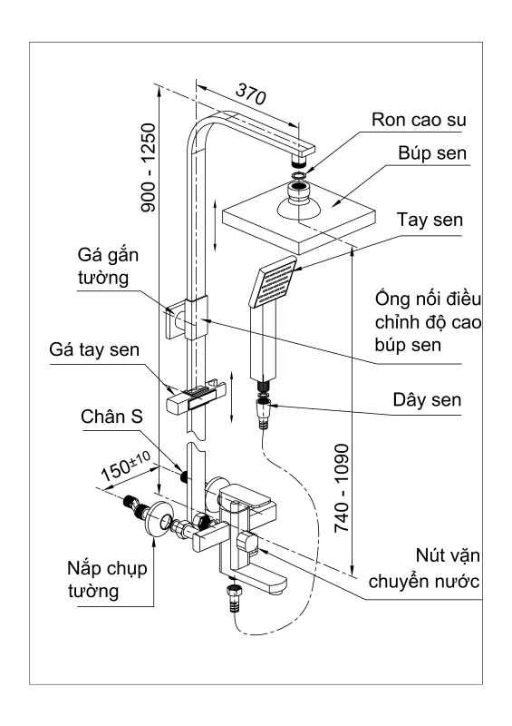 SEN TẮM ĐỨNG NÓNG LẠNH LUXTA L7205 - Ảnh 4