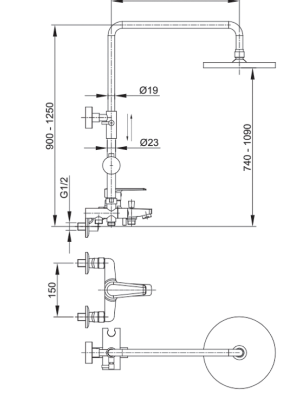 SEN TẮM ĐỨNG NÓNG LẠNH LUXTA L7210C - Ảnh 2