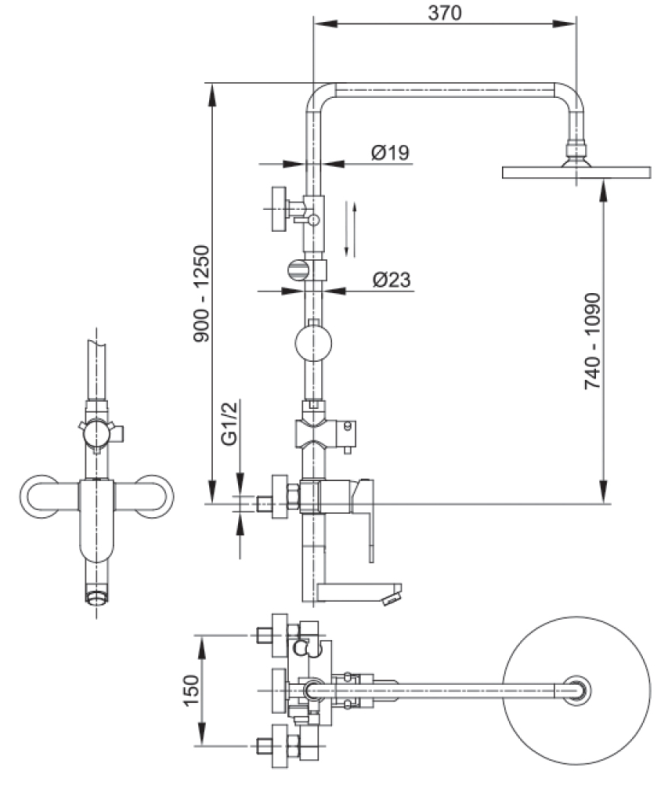 SEN TẮM ĐỨNG NÓNG LẠNH LUXTA L7211 - Ảnh 4