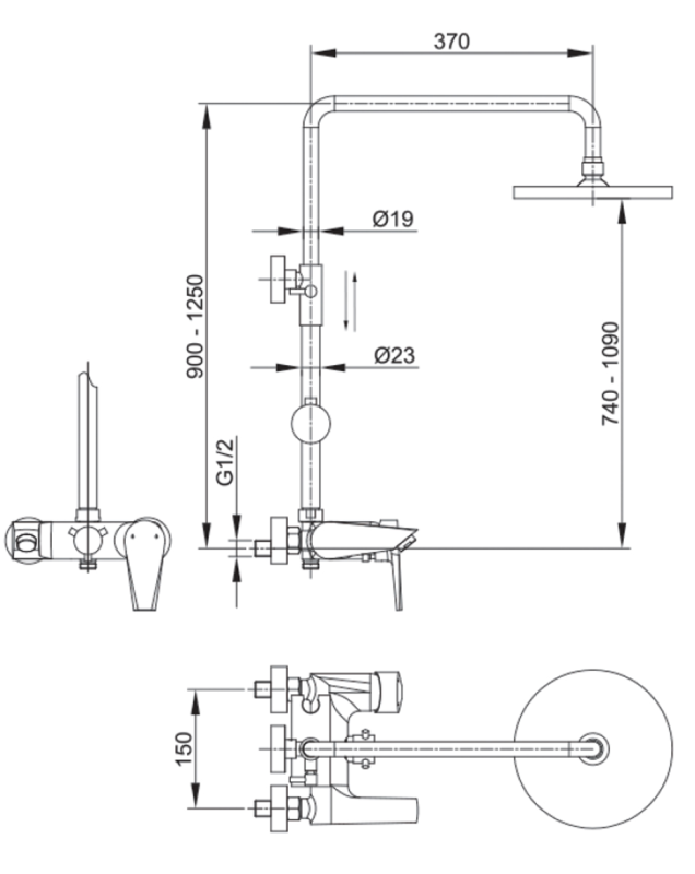 SEN TẮM ĐỨNG NÓNG LẠNH LUXTA L7214X3 - Ảnh 4