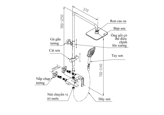 SEN TẮM ĐỨNG NÓNG LẠNH LUXTA L7221 - Ảnh 4