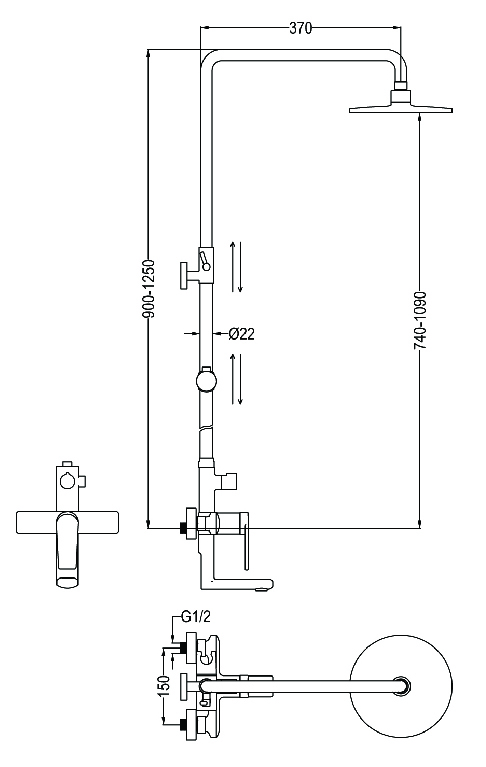 SEN TẮM ĐỨNG NÓNG LẠNH LUXTA L7229 - Ảnh 2