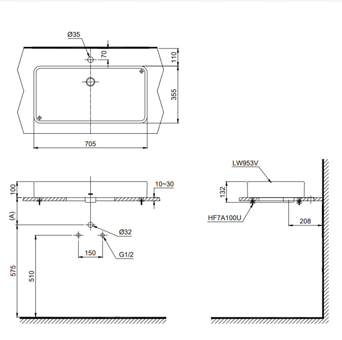 CHẬU RỬA ĐẶT BÀN TOTO LT953 - Ảnh 2