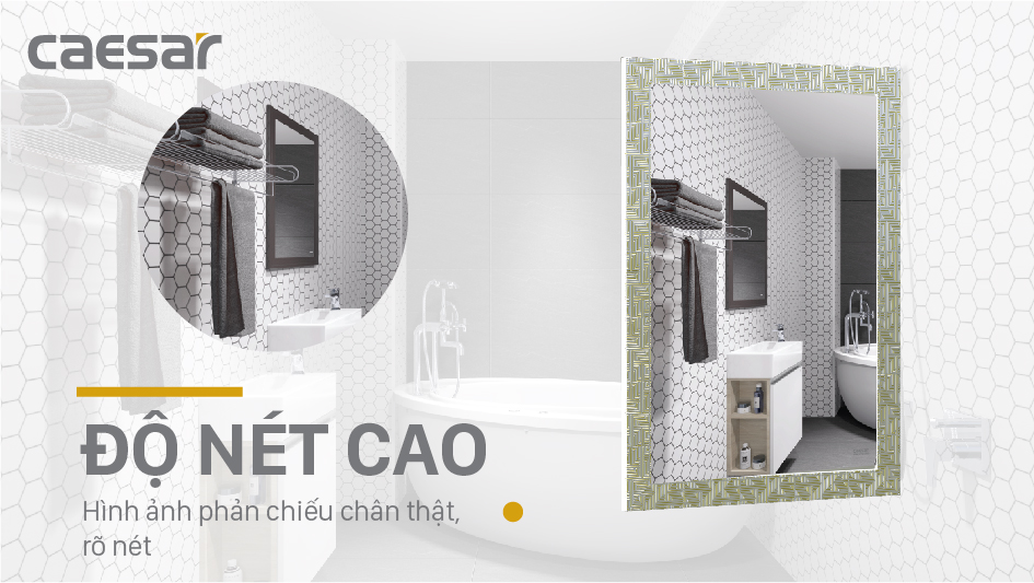 GƯƠNG PHÒNG TẮM KHÔNG CHỨA ĐỒNG CAESAR - M831 - Ảnh 4