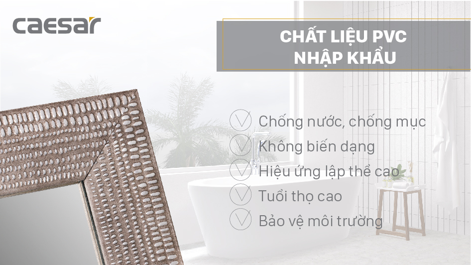 GƯƠNG PHÒNG TẮM KHÔNG CHỨA ĐỒNG CAESAR - M832 - Ảnh 2