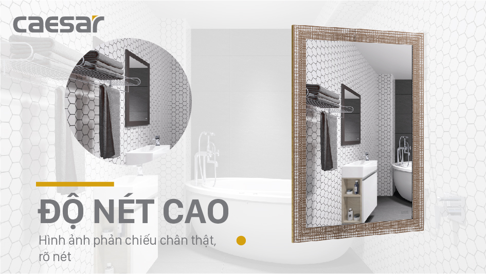 GƯƠNG PHÒNG TẮM KHÔNG CHỨA ĐỒNG CAESAR - M832 - Ảnh 4