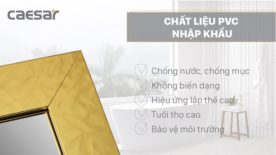 GƯƠNG PHÒNG TẮM KHÔNG CHỨA ĐỒNG CAESAR - M833 - Ảnh 2