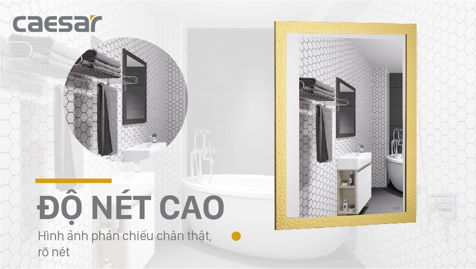 GƯƠNG PHÒNG TẮM KHÔNG CHỨA ĐỒNG CAESAR - M833 - Ảnh 4