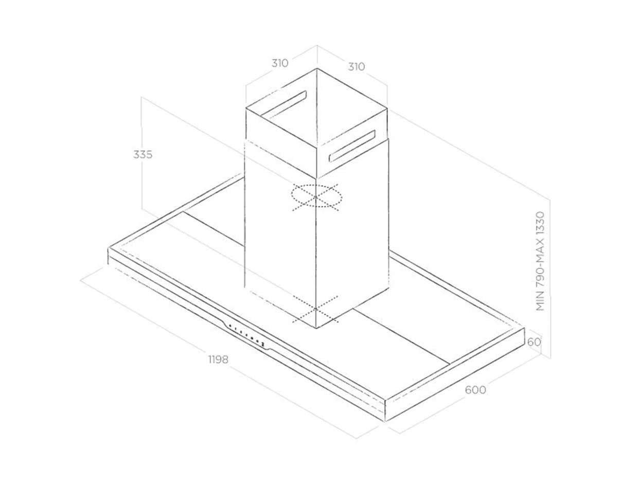 MÁY HÚT MÙI ÁP TƯỜNG ELICA METEORITE ISLAND - Ảnh 12