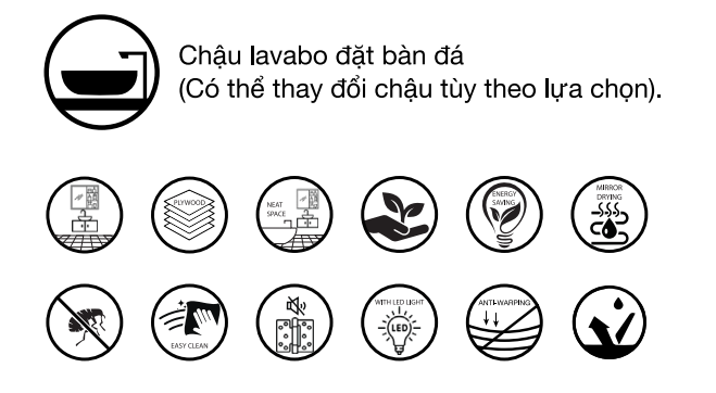 TỦ CHẬU LAVABO MOWOEN - MW6635BR-80(100) - Ảnh 8