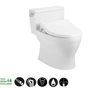 Bồn cầu 1 khối, kết hợp nắp rửa cơ ECO-WASHER - MS188VKE4/T53P100VR