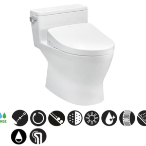 Bồn cầu 1 khối, kết hợp nắp rửa điện tử NEW WASHLET dòng S7 - TOTO - MS188VKW11/T53P100VR