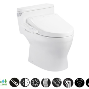 Bồn cầu 1 khối TOTO kèm nắp rửa điện tử WASHLET dòng C2 - MS188VKW16