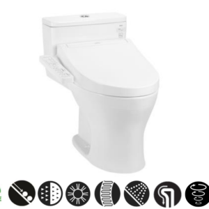 Bồn cầu TOTO một khối, kèm nắp rửa điện tử WASHLET dòng C2 - MS855DW16