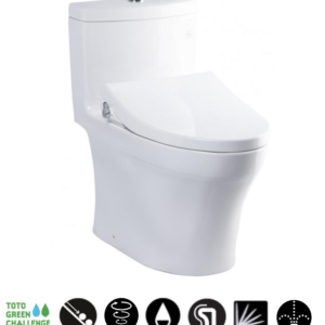 Bồn cầu một khối, kèm nắp rửa cơ ECOWASHER - MS887RE4