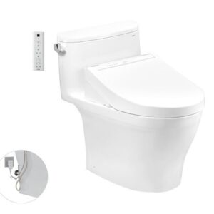 Bồn cầu TOTO một khối, kèm nắp rửa điện tử WASHLET dòng C5 - MS887RW14