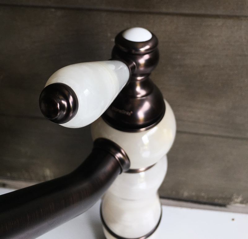 Vòi Lavabo rửa bằng đồng đệm đá BCF1/B - Ảnh 4