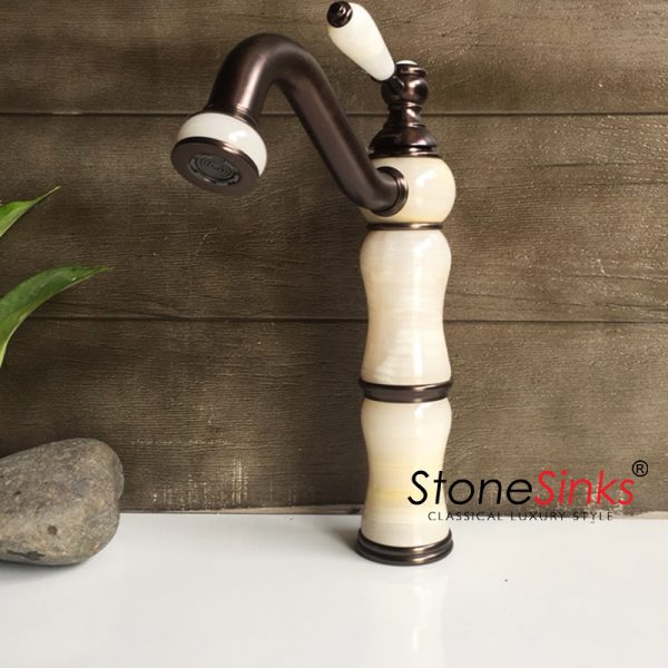 Vòi Lavabo rửa bằng đồng đệm đá BCF1/B - Ảnh 2