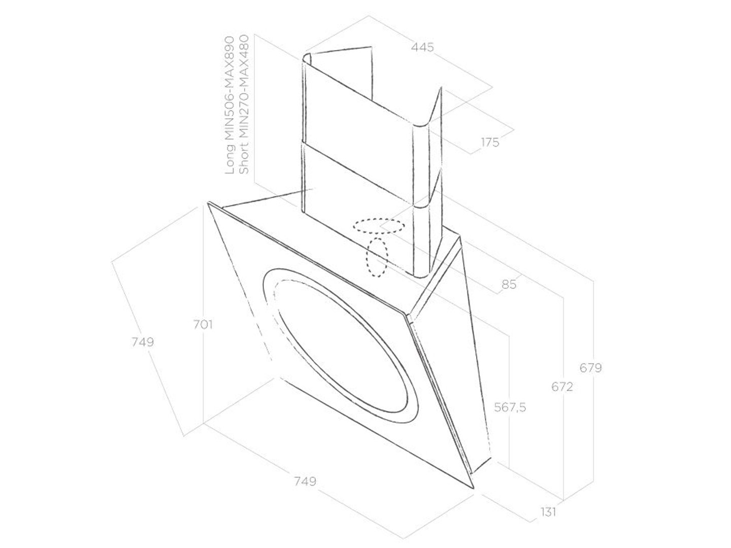 MÁY HÚT MÙI ÁP TƯỜNG ELICA OM AIR - Ảnh 11
