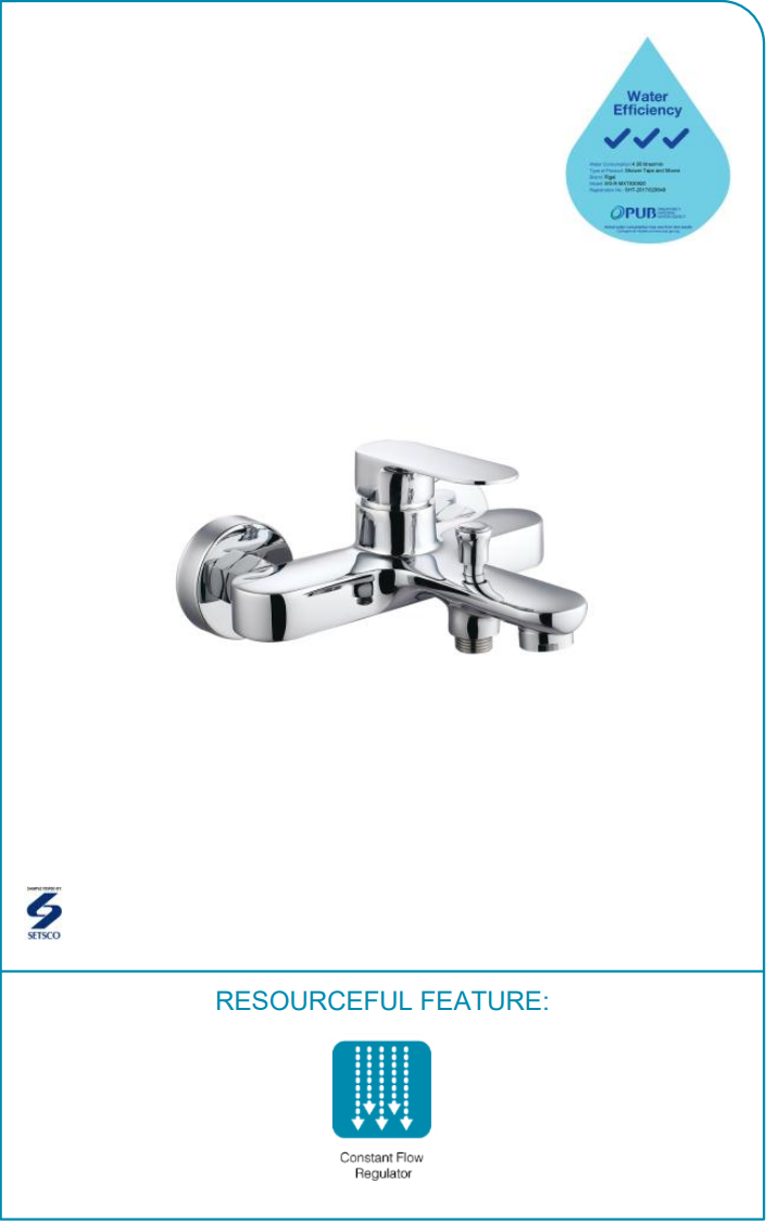 SEN TẮM GẮN TƯỜNG RIGEL NÓNG LẠNH - R-MXT830920 - Ảnh 2