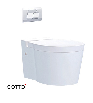 Bồn cầu treo tường, két nước âm COTTO - SC198817(F)