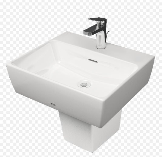 CHẬU RỬA LAVABO TREO TƯỜNG CHÂN NGẮN TOTO LHT328C