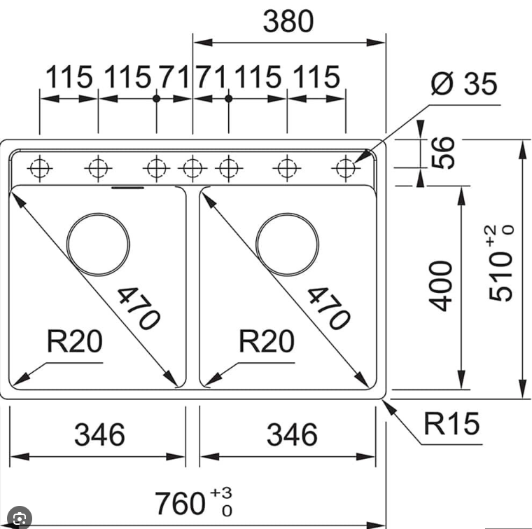 CHẬU RỬA CHÉN ĐÁ FRANKE MRG 620-35-35 TL - Ảnh 2