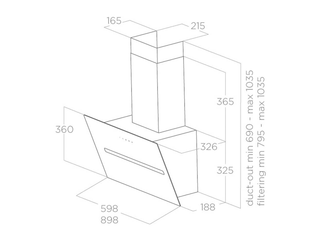 MÁY HÚT MÙI ÁP TƯỜNG ELICA SHY S - Ảnh 3