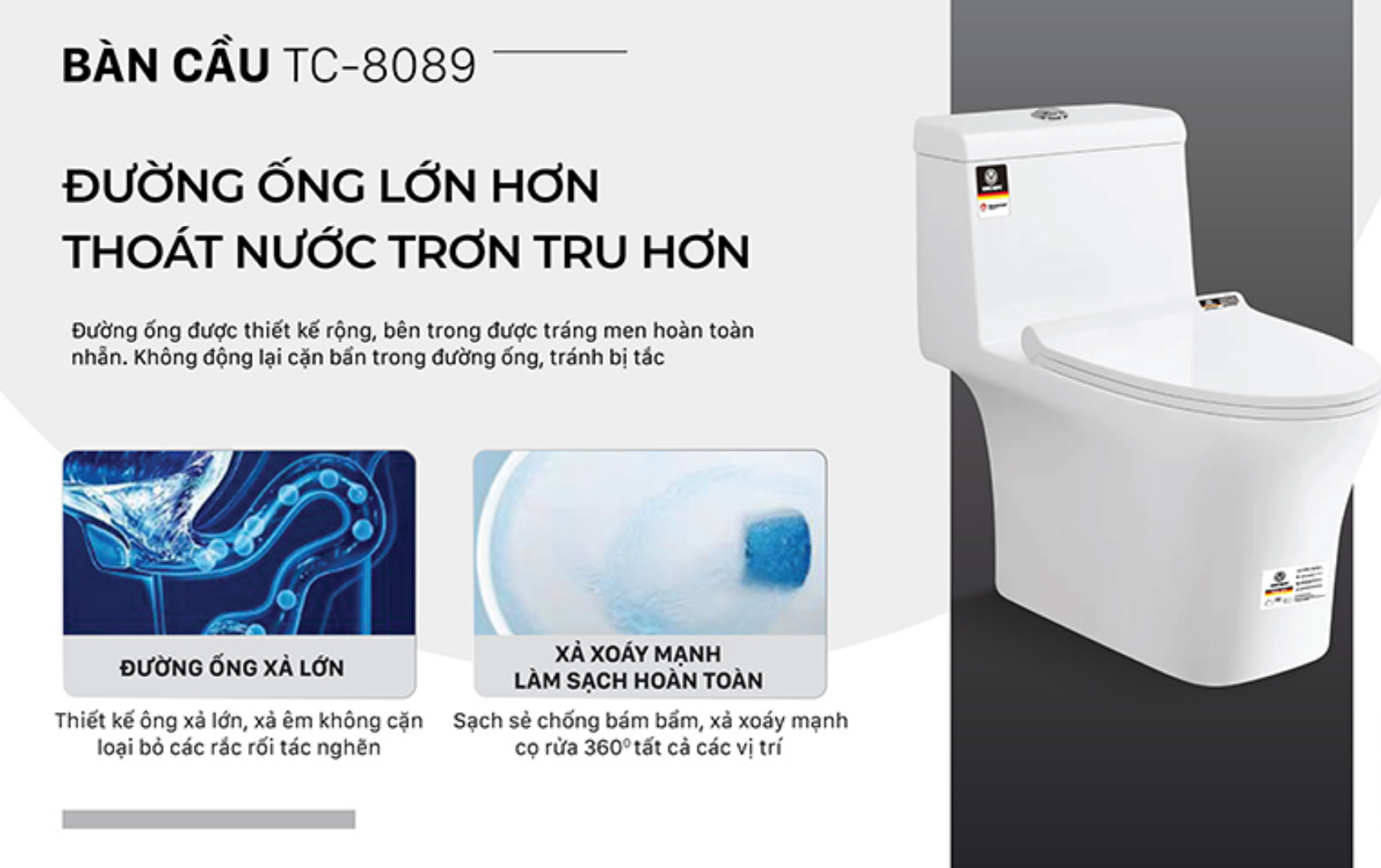 Bồn cầu một khối - TC-8089 - Ảnh 2