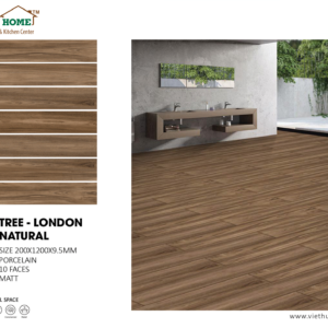 GẠCH GIẢ GỖ - VÂN GỖ CHÂU Á LÁT NỀN TREE LONDON NATURAL 20×120 CM