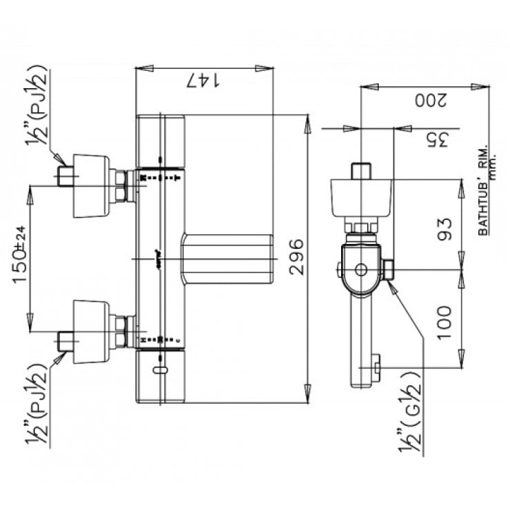 Củ Sen Tắm COTTO CT2041A Nóng Lạnh - Ảnh 2