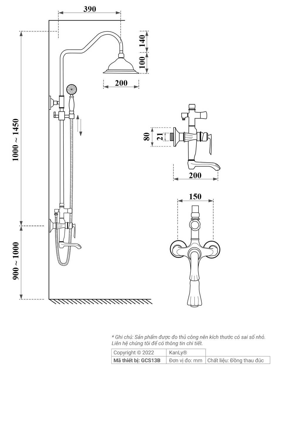 SEN TẮM CÂY NÓNG LẠNH KANLY - GCS13B - Ảnh 3