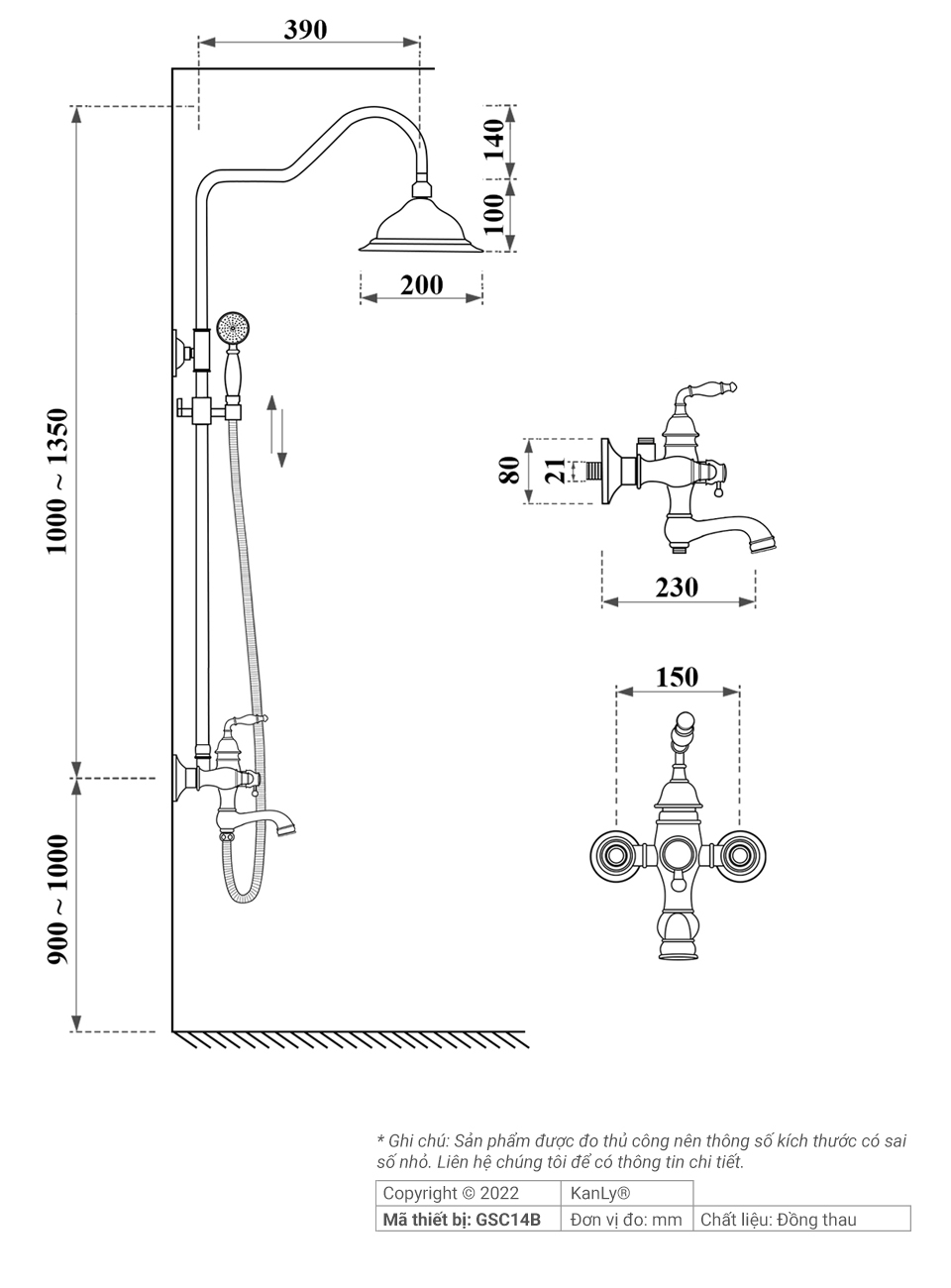 SEN TẮM CÂY NÓNG LẠNH KANLY - GCS14B - Ảnh 3