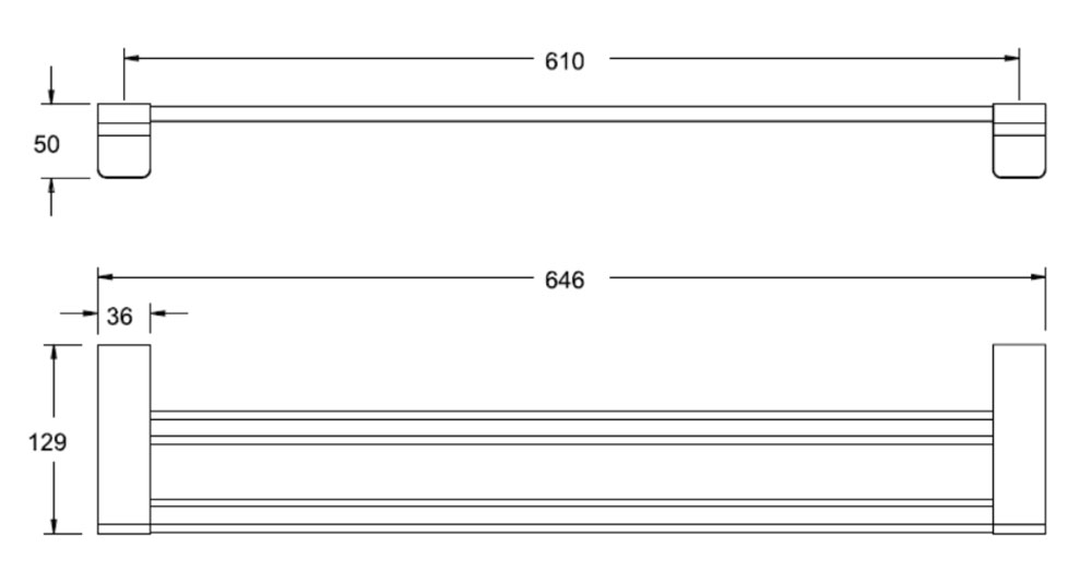 Thanh treo khăn đôi American Standard - K-1394 - Ảnh 2