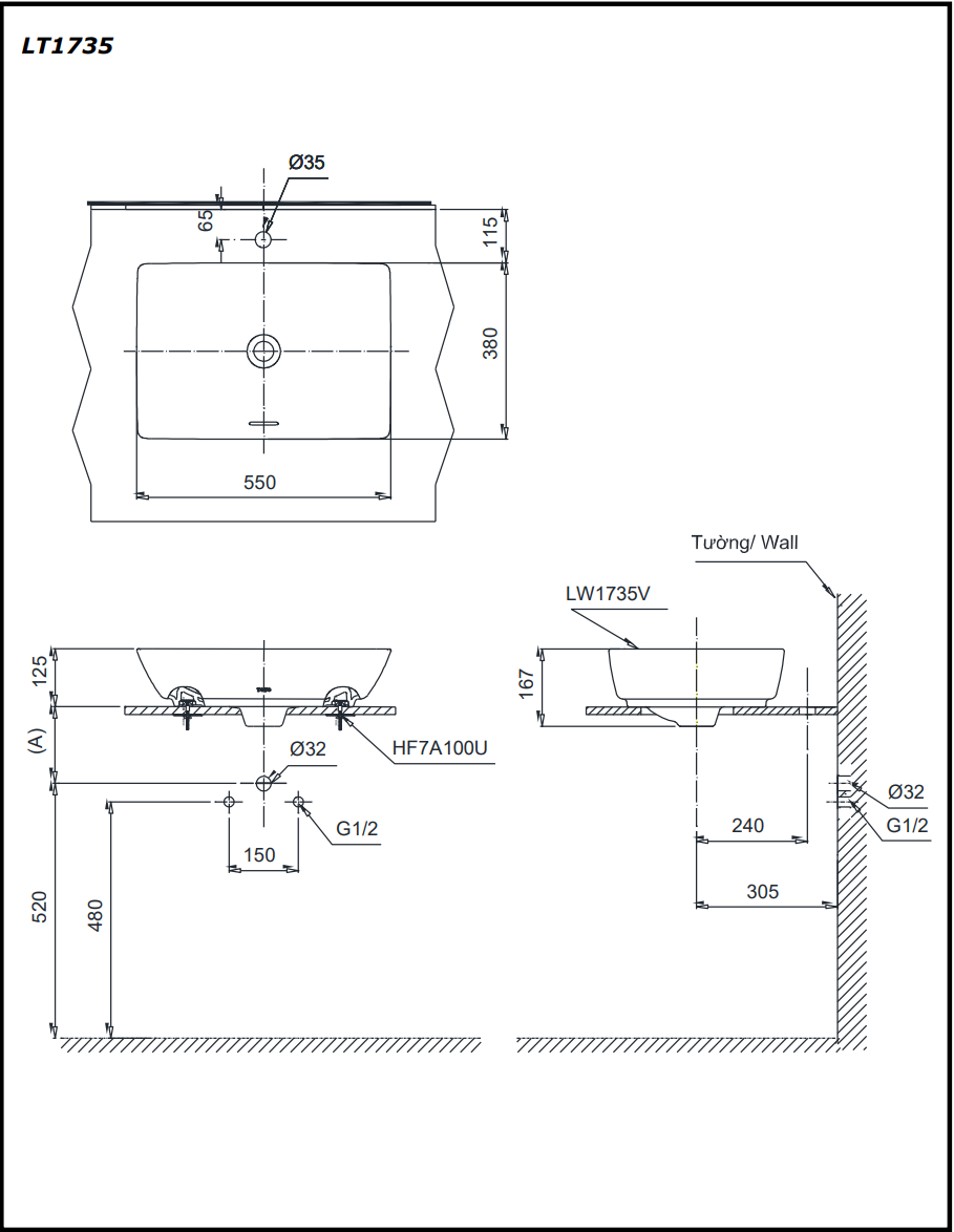 CHẬU RỬA TOTO ĐẶT BÀN LT1735#XW - Ảnh 2