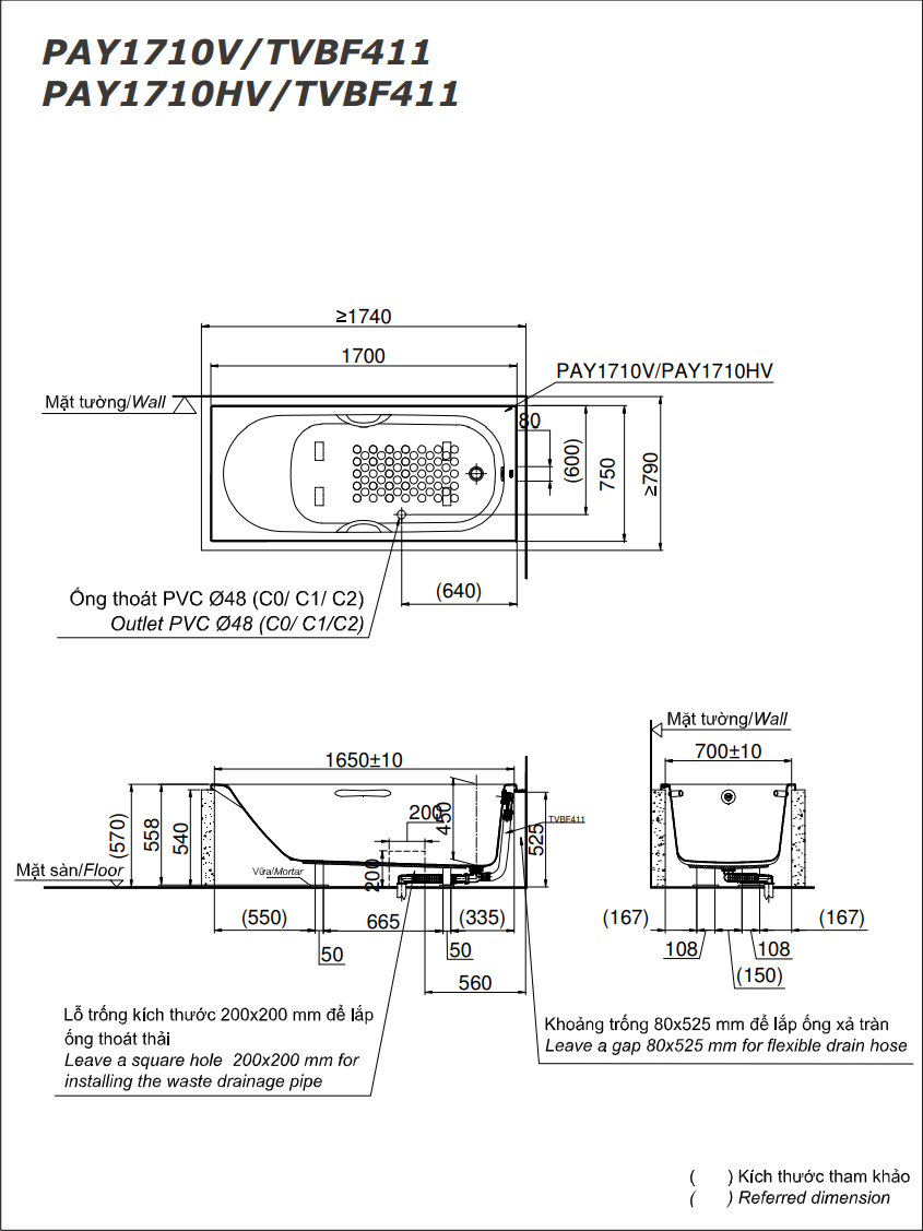 BỒN TẮM TOTO - PAY1710HV/TVBF411 - Ảnh 4