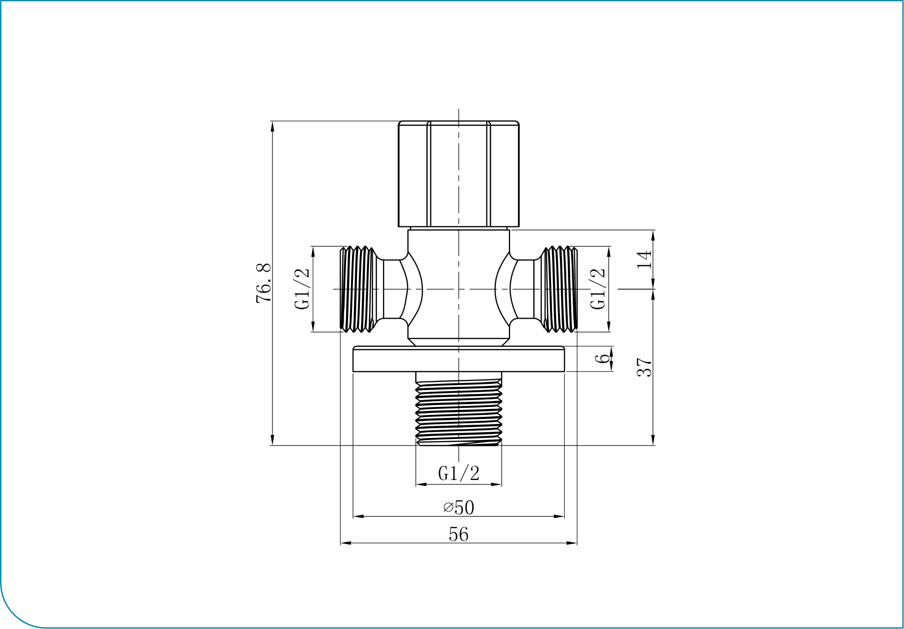 VAN KHÓA NƯỚC CHỮ T RIGEL - R-BTP4623 - Ảnh 2