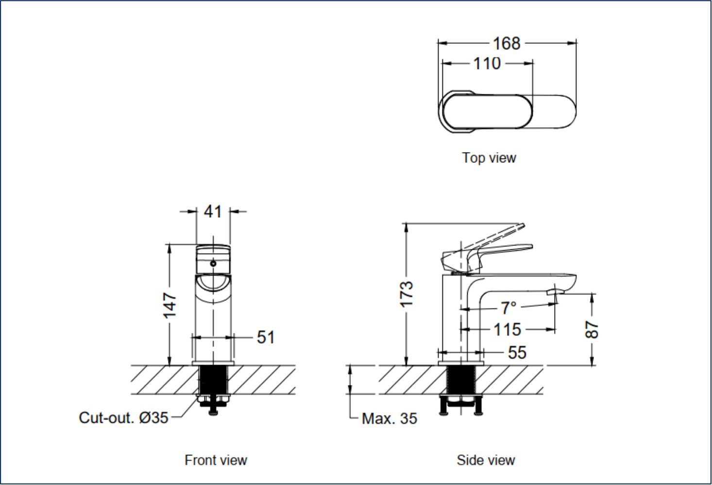 Vòi Lavabo nóng lạnh RIGEL - R-MXB830310 - Ảnh 2