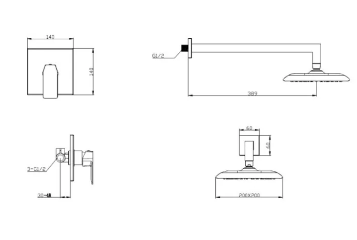 SEN TẮM ÂM TƯỜNG RIGEL NÓNG LẠNH - R-MXS7833 - Ảnh 2