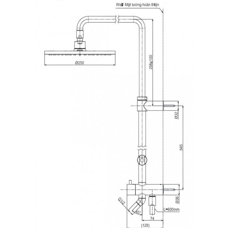 BỘ SEN TẮM CÂY TOTO KẾT HỢP TBW07006A + TBW01010A + TBG01302VA - Ảnh 3