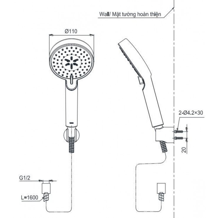 BỘ SEN TẮM CÂY TOTO KẾT HỢP TBW01002BA + TBW07009A + TBG03302VA - Ảnh 5