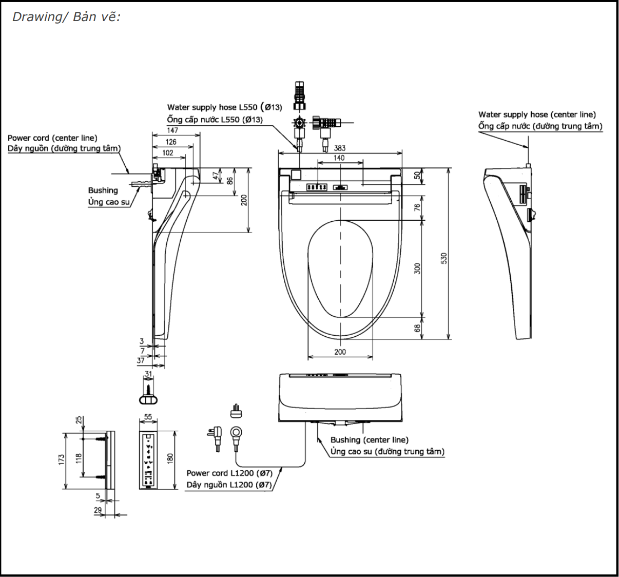 Nắp Rửa Điện Tử Washlet TOTO TCF24410AAA (W14) - Ảnh 4