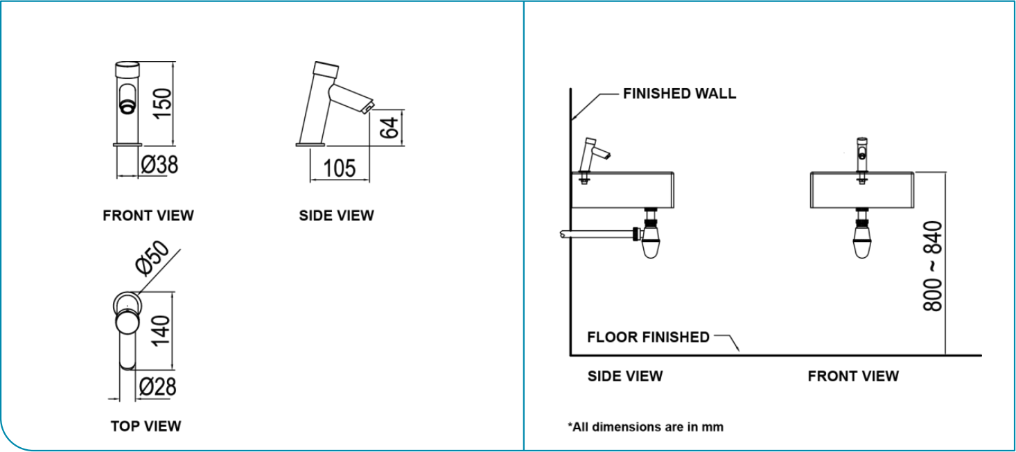 Vòi Lavabo bán tự động RIGEL - W3-R-SCT101 - Ảnh 3