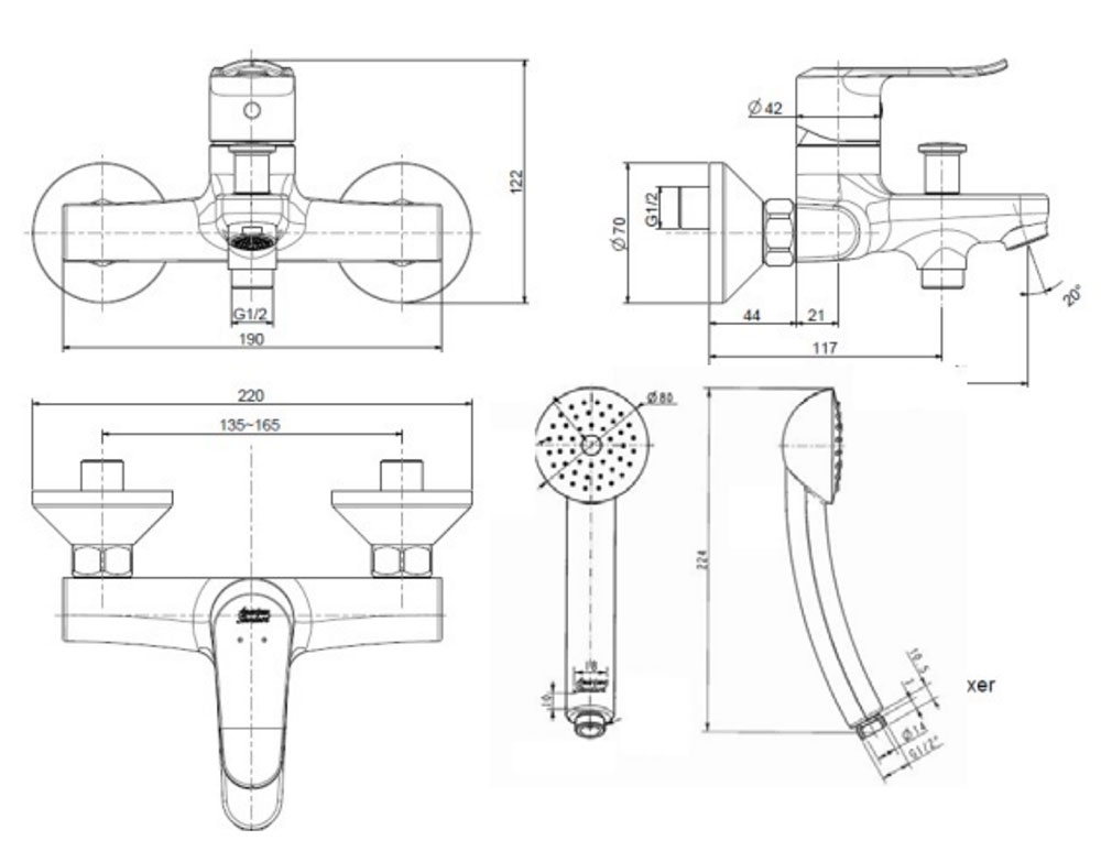 SEN TẮM NÓNG LẠNH AMERICAN STANDARD DÒNG NEO MODERN - WF-0711 - Ảnh 2